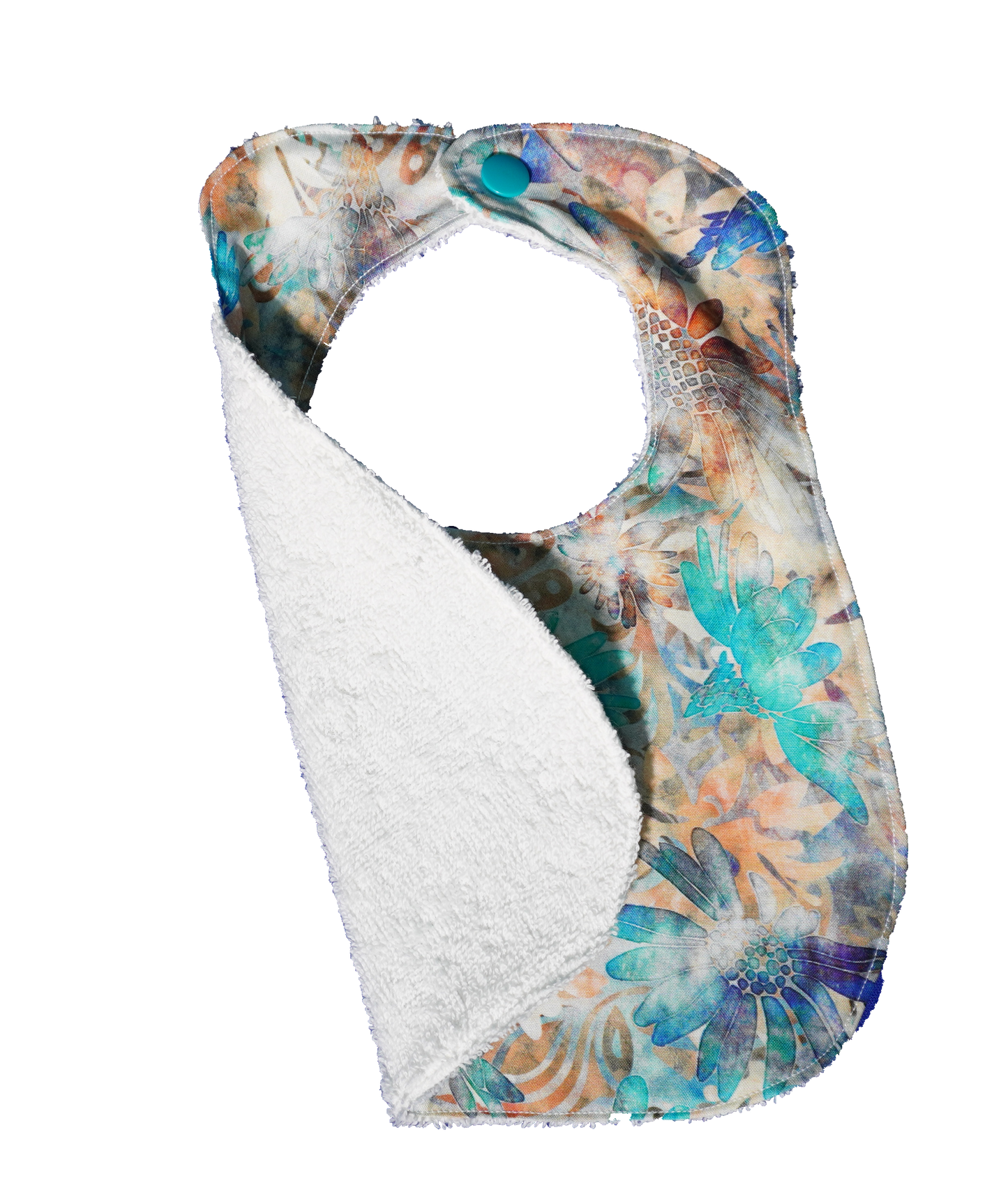 Abstract Floral Baby Bib