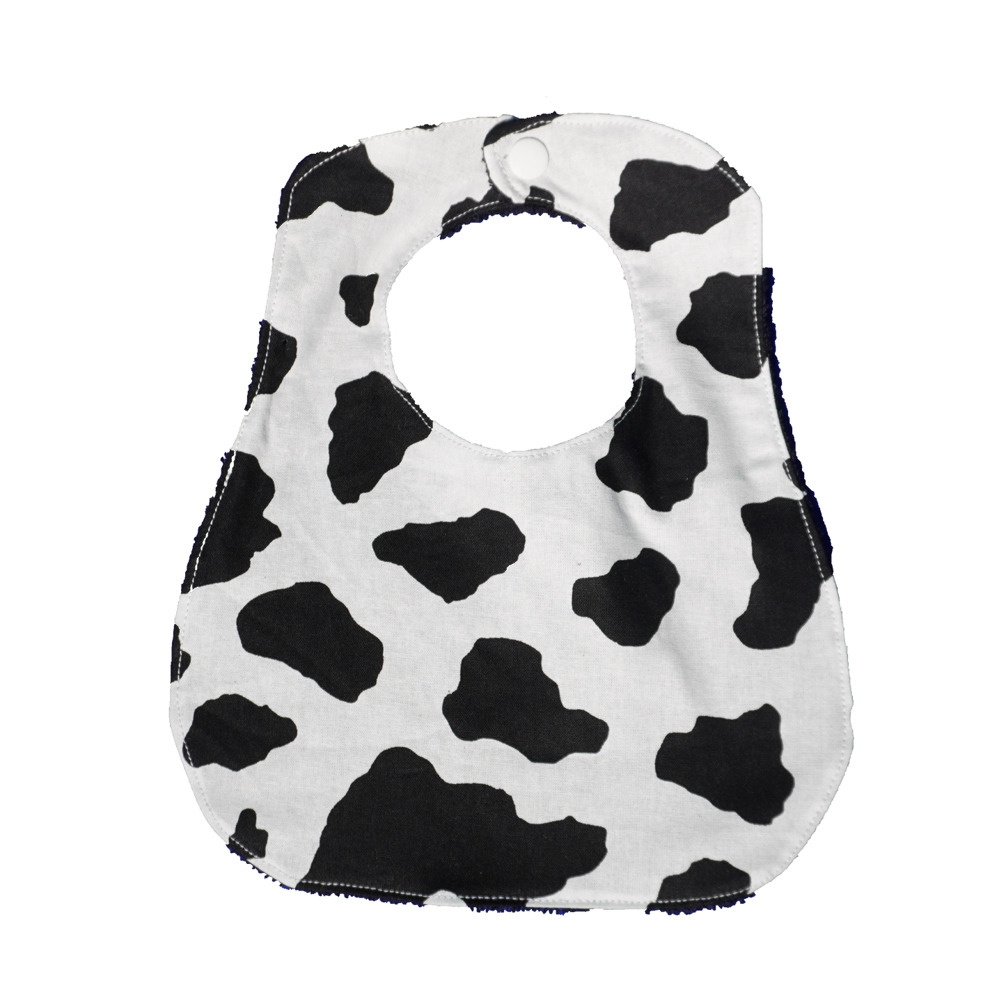 Black and White Cow Print Baby Bib