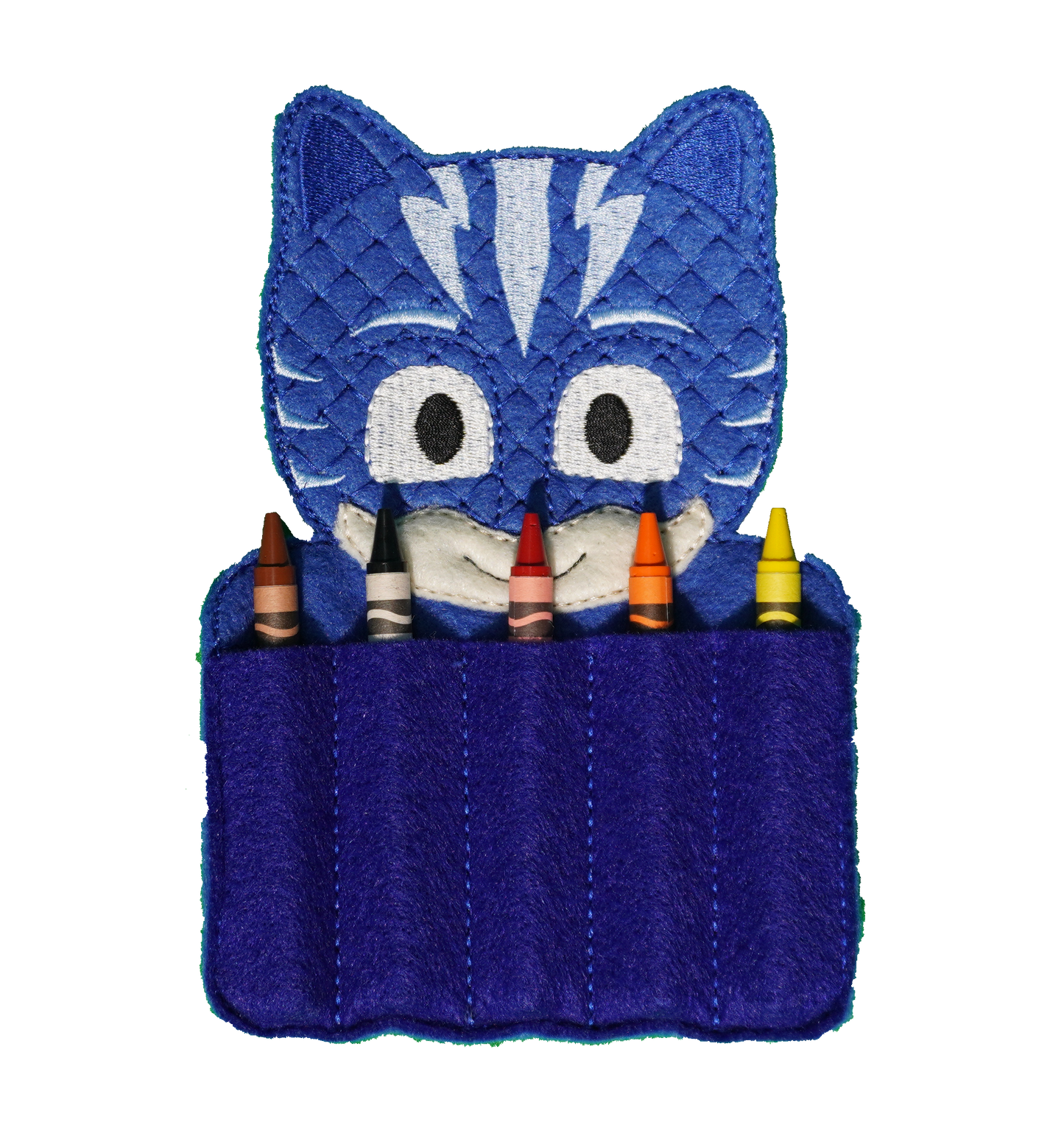 Cat Nighttime Hero Crayon Buddy