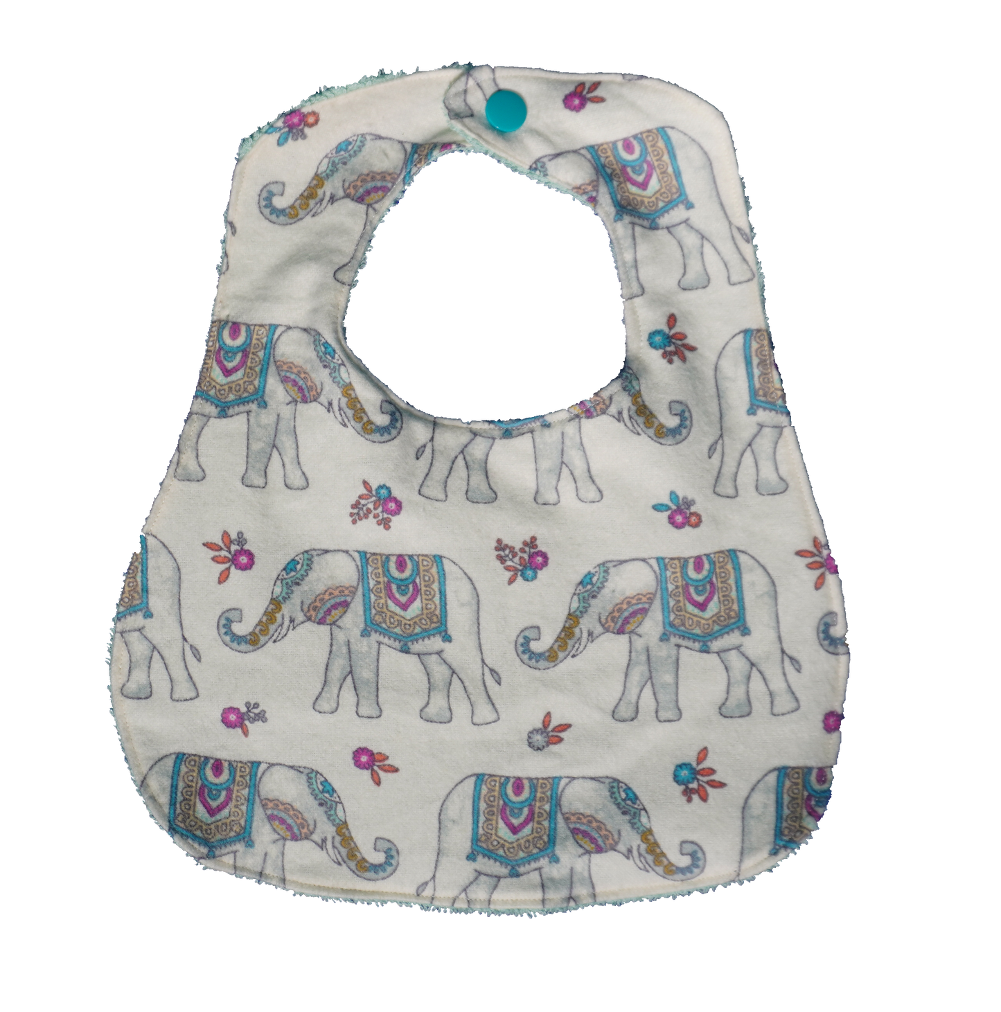 Festive Elephants Baby Bib