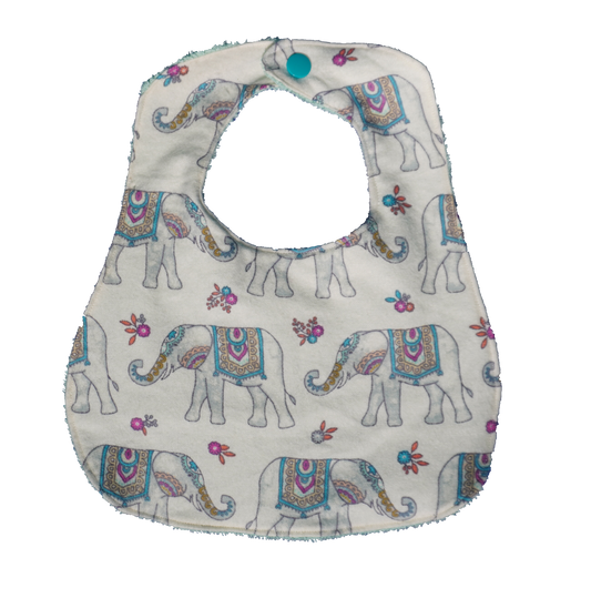 Festive Elephants Baby Bib