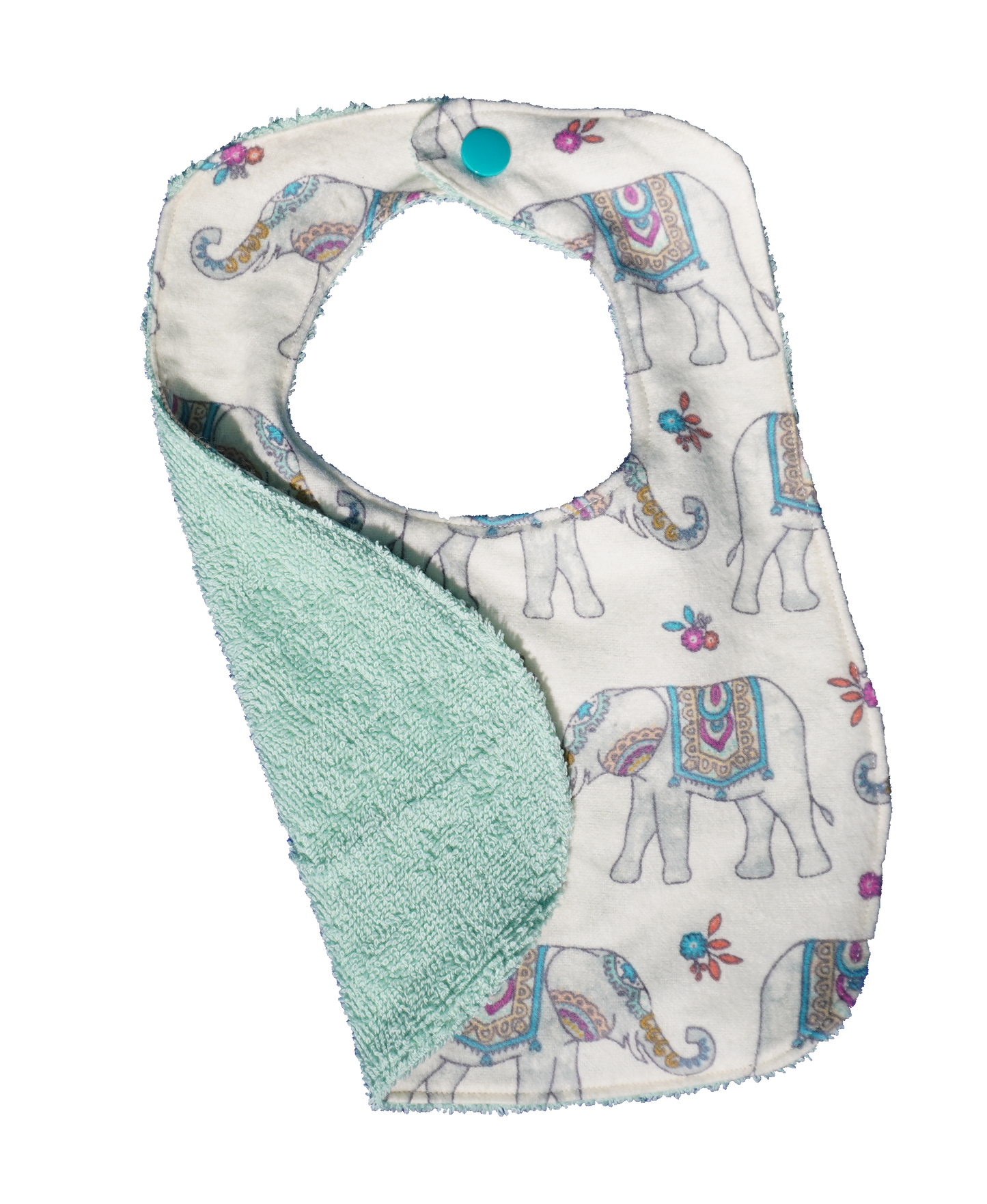 Festive Elephants Baby Bib