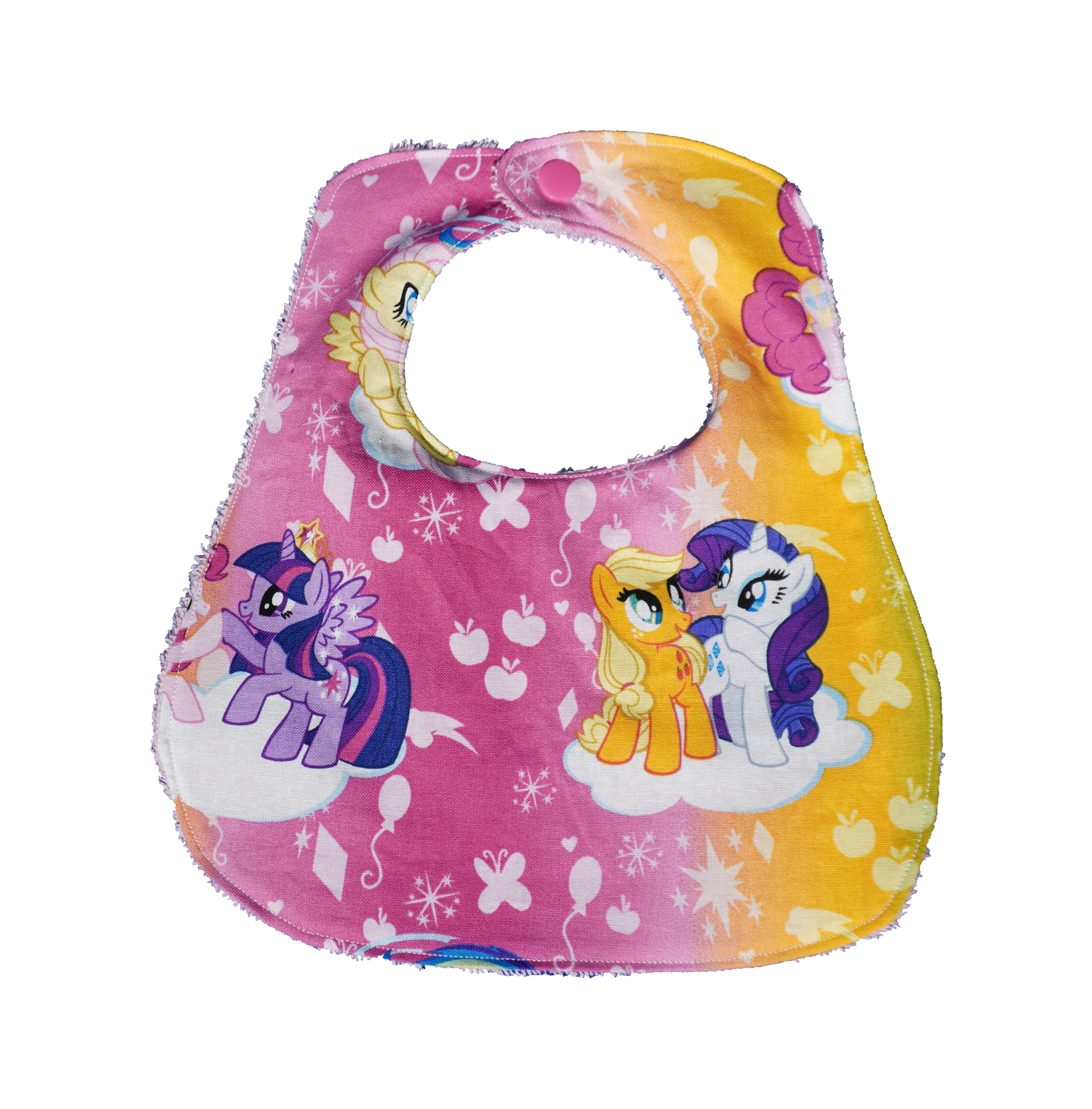 Rainbow Ponies Baby Bib