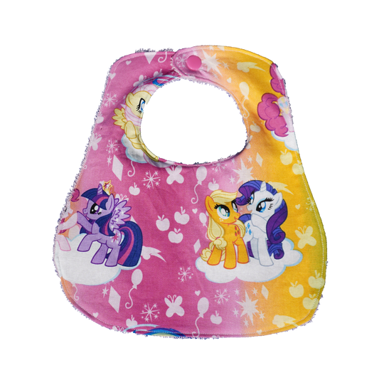 Rainbow Ponies Baby Bib