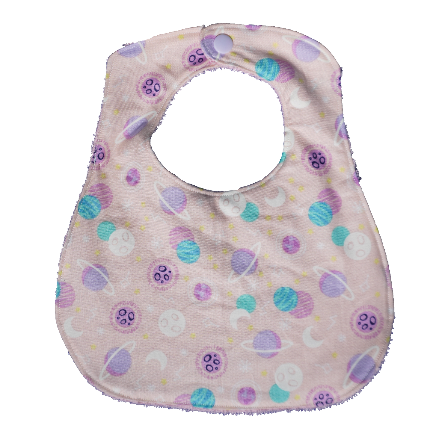 Pink Solar System Baby Bib