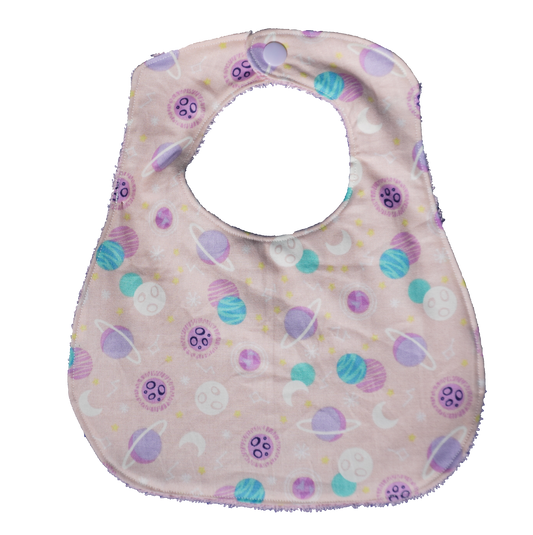 Pink Solar System Baby Bib