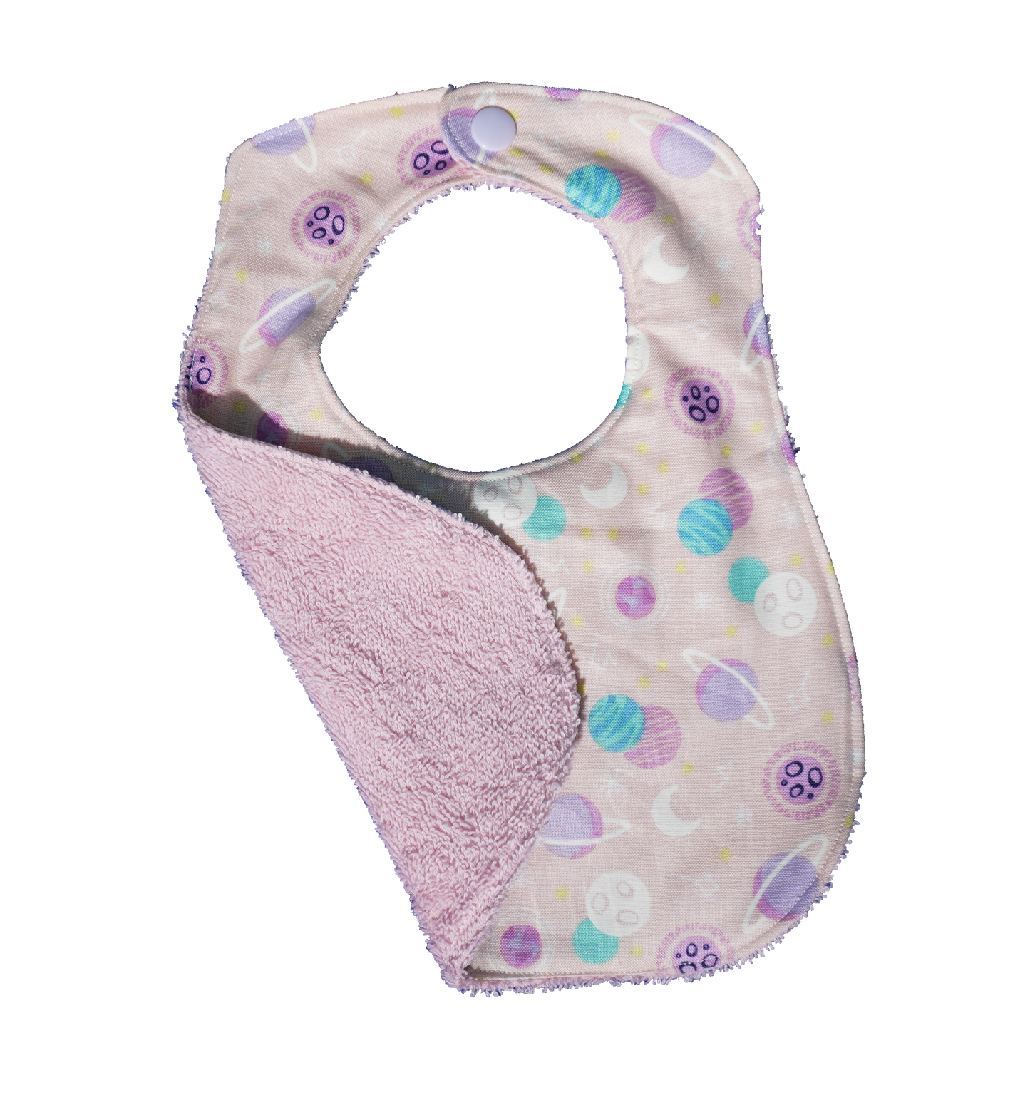 Pink Solar System Baby Bib