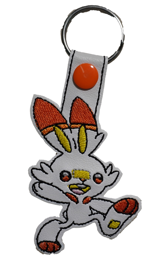 Fire Bunny Key Chain