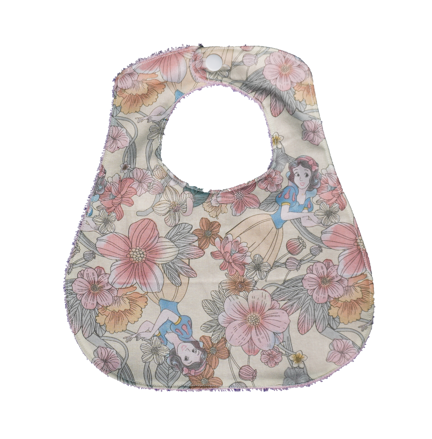 Snow Princess Floral Baby Bib