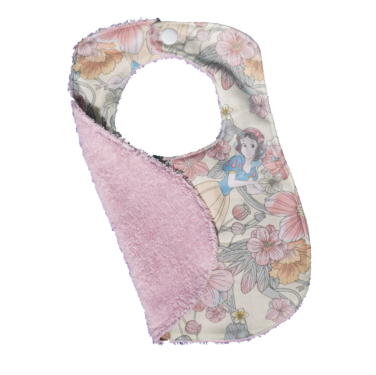 Snow Princess Floral Baby Bib