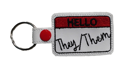 They/Them Pronouns Key Chain